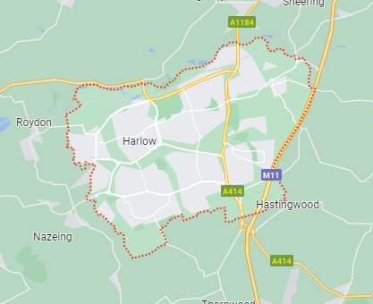 Map of Harlow