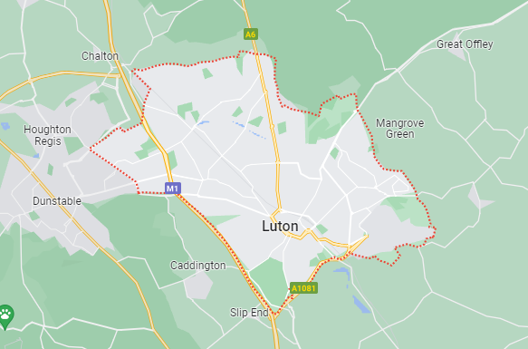 Map of Luton