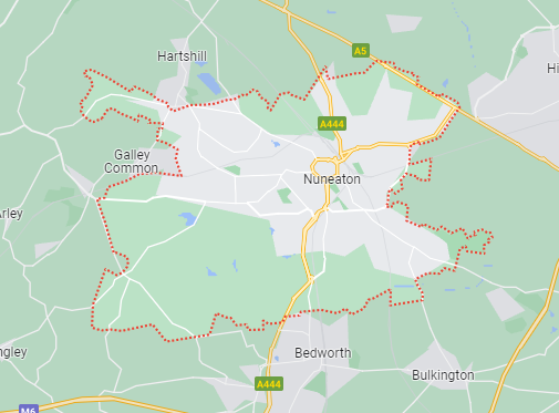 Map of Nuneaton