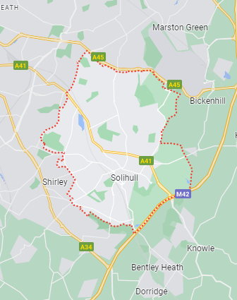 Map of Solihull